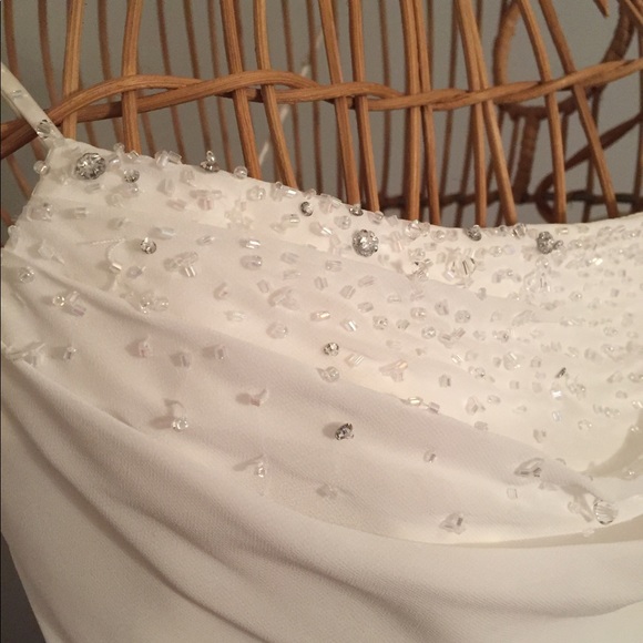 David's Bridal Elegant White Gown - Picture 7 of 10